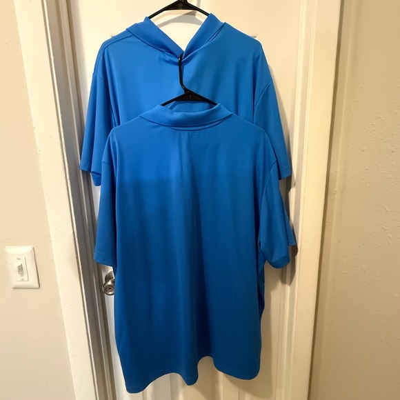 Two Walmart Men's Blue Polo Shirt Work Uniform Short Sleeve 2XL - Picture 3 of 5